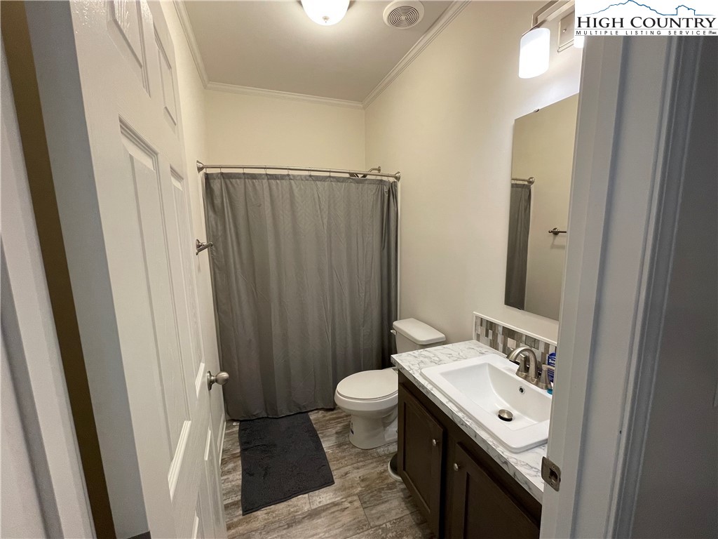 227 Meadow Pines Trail Boone, NC 28607 - Photo 31 of 34 a bathroom with a sink a toilet a mirror and shower