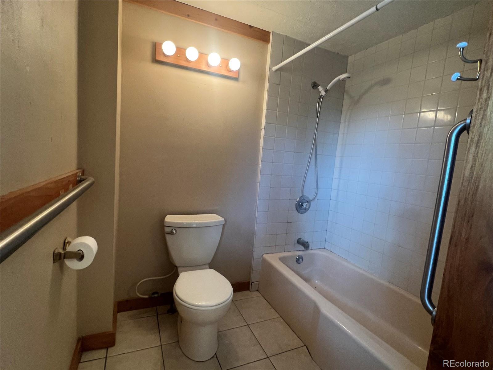 95 Appleby Street Bailey, CO 80421 - Photo 10 of 36 a bathroom with a toilet and a tub