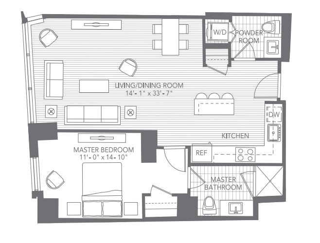 580 Washington Street, Unit 611 Boston, MA 02111 - Photo 39 of 39 a picture of a book and a bed