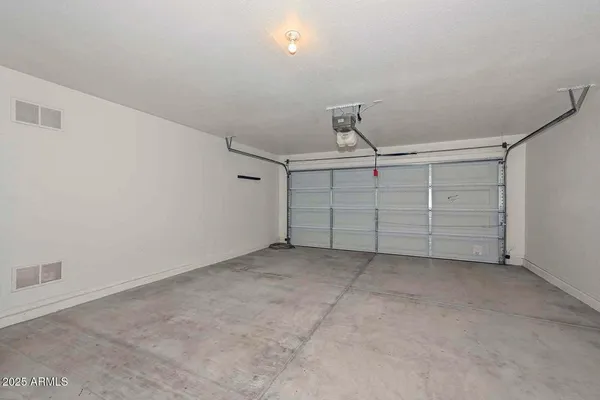 a view of a garage