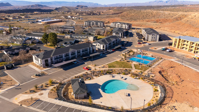 6231 Winding Way, Unit K105 Hurricane, UT 84737 - Photo 20 of 20 Aerial overview of property's location featuring a pool and a mountainous background