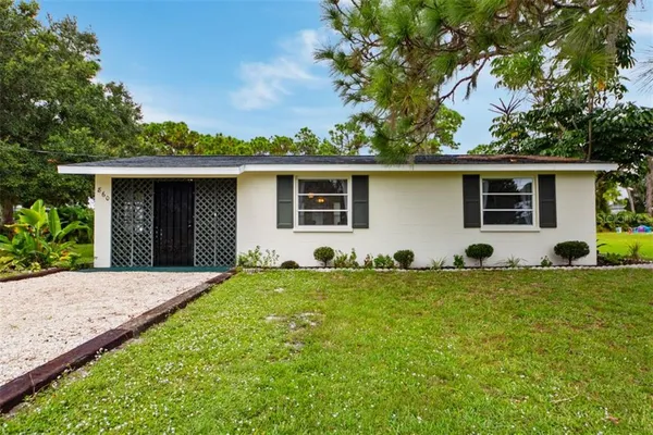 a front view of house with yard