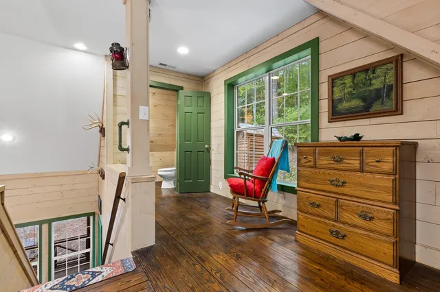 a bathroom with a sink and vanity