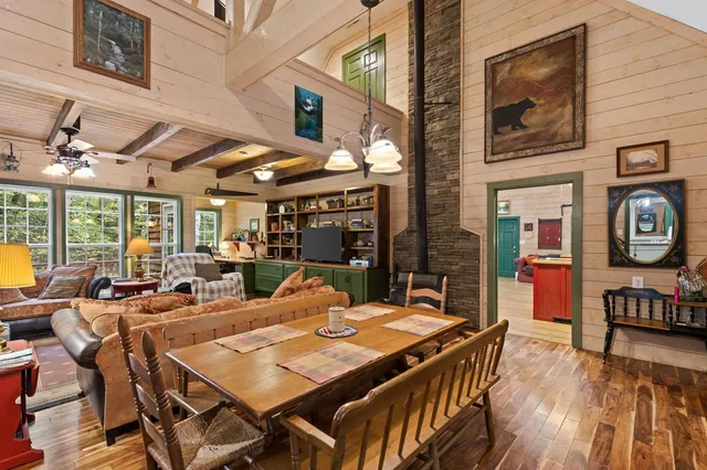 a sign that is on a tree