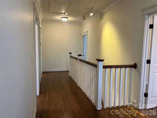 a view of hallway with stairs