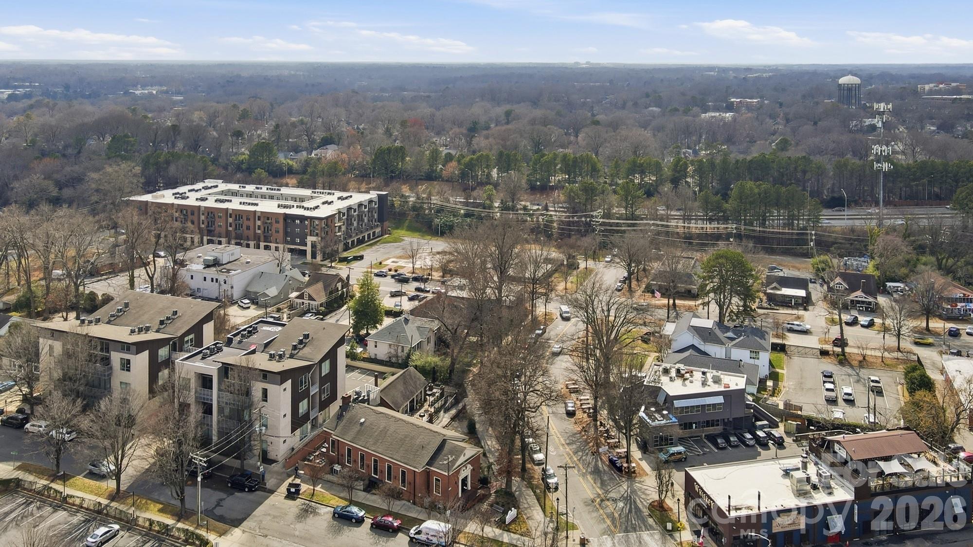 2116 McClintock Road, Unit 221 Charlotte, NC 28205 - Photo 35 of 44 a view of a lake in middle of the town