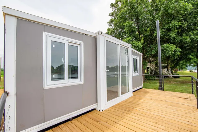a view of balcony with floor