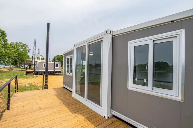 a view of swimming pool from balcony