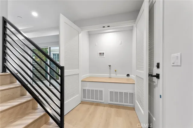 a bathroom with a sink and mirror