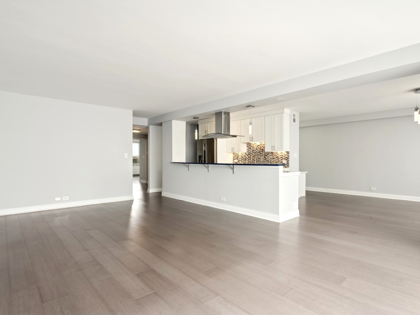 3180 North Lake Shore Drive, Unit 17E Chicago, IL 60657 - Photo 18 of 38 a view of a kitchen with a sink and a refrigerator