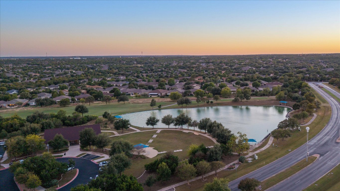 325 Barrington Farm Court Georgetown, TX 78633 - Photo 38 of 40 an aerial view of city and lake