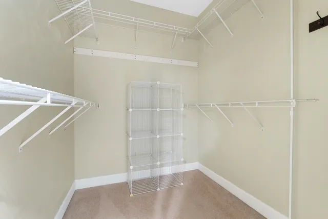 a view of a room with empty racks