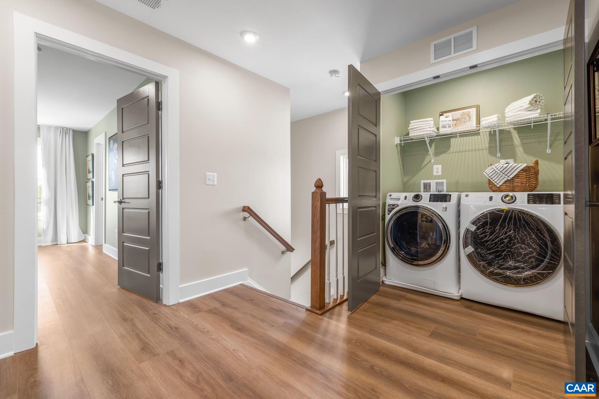 48 B Miranda Crossing Charlottesville, VA 22901 - Photo 13 of 28 a view of a storage & utility room with washer and dryer