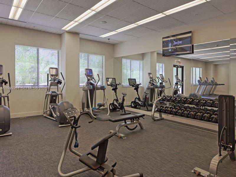 999 Southwest 1st Avenue, Unit 2016 Miami, FL 33130 - Photo 45 of 49 a view of a room with gym equipment