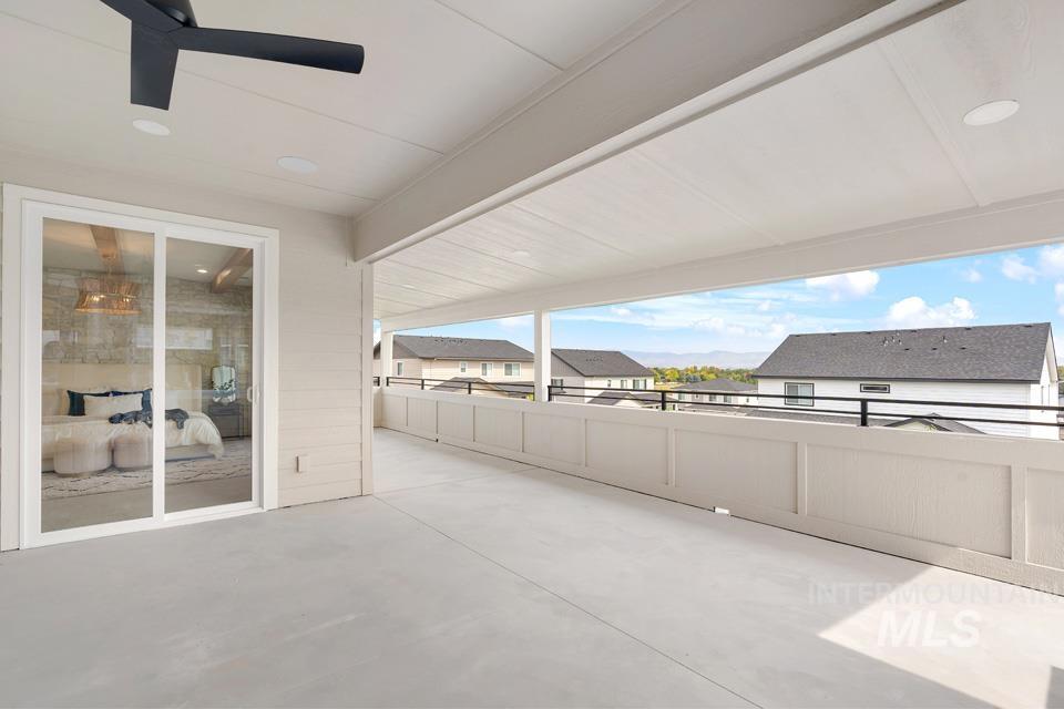 3322 South Volunteer Place Meridian, ID 83642 - Photo 30 of 50 View of patio with ceiling fan and a residential view