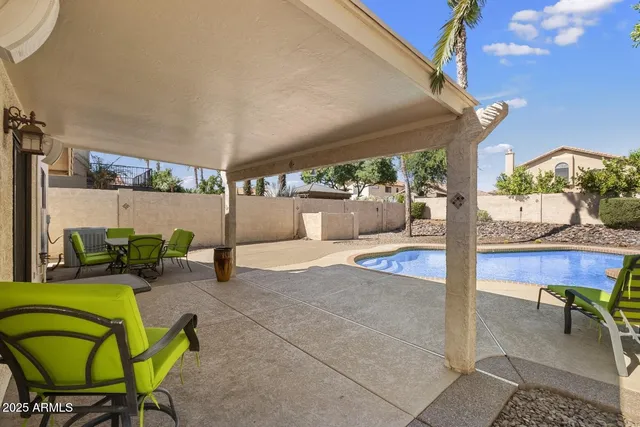 a view of an outdoor sitting area
