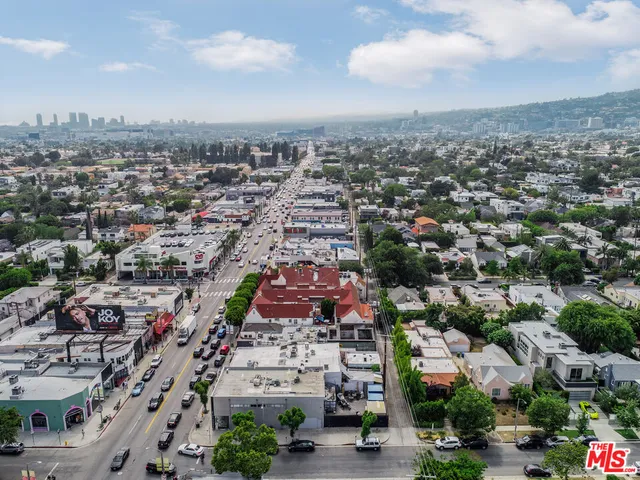 an aerial view of a city