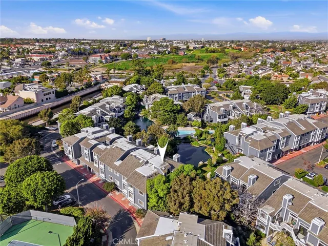an aerial view of a city