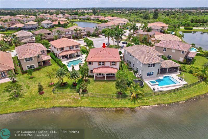 8631 Lakeside Bend Parkland, FL 33076 - Photo 67 of 71 an aerial view of residential houses with outdoor space and a lake view