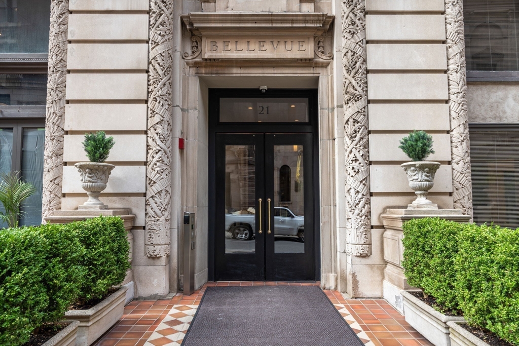 a view of front door of house