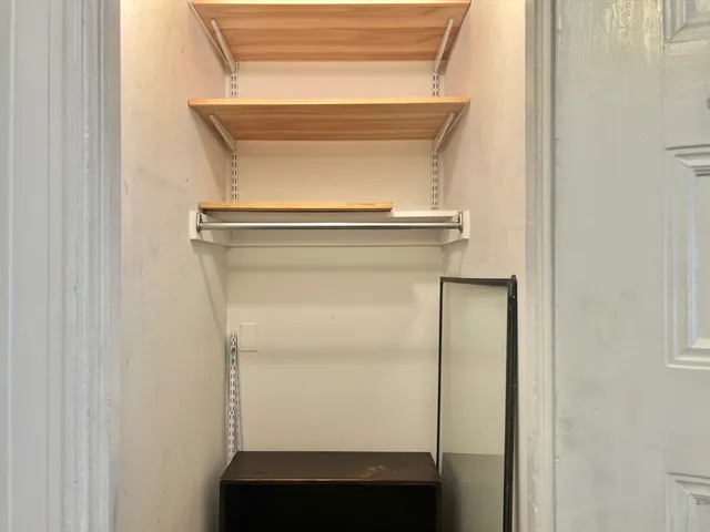 a close view of closet