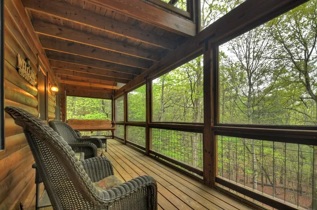 a view of a two chair in the balcony