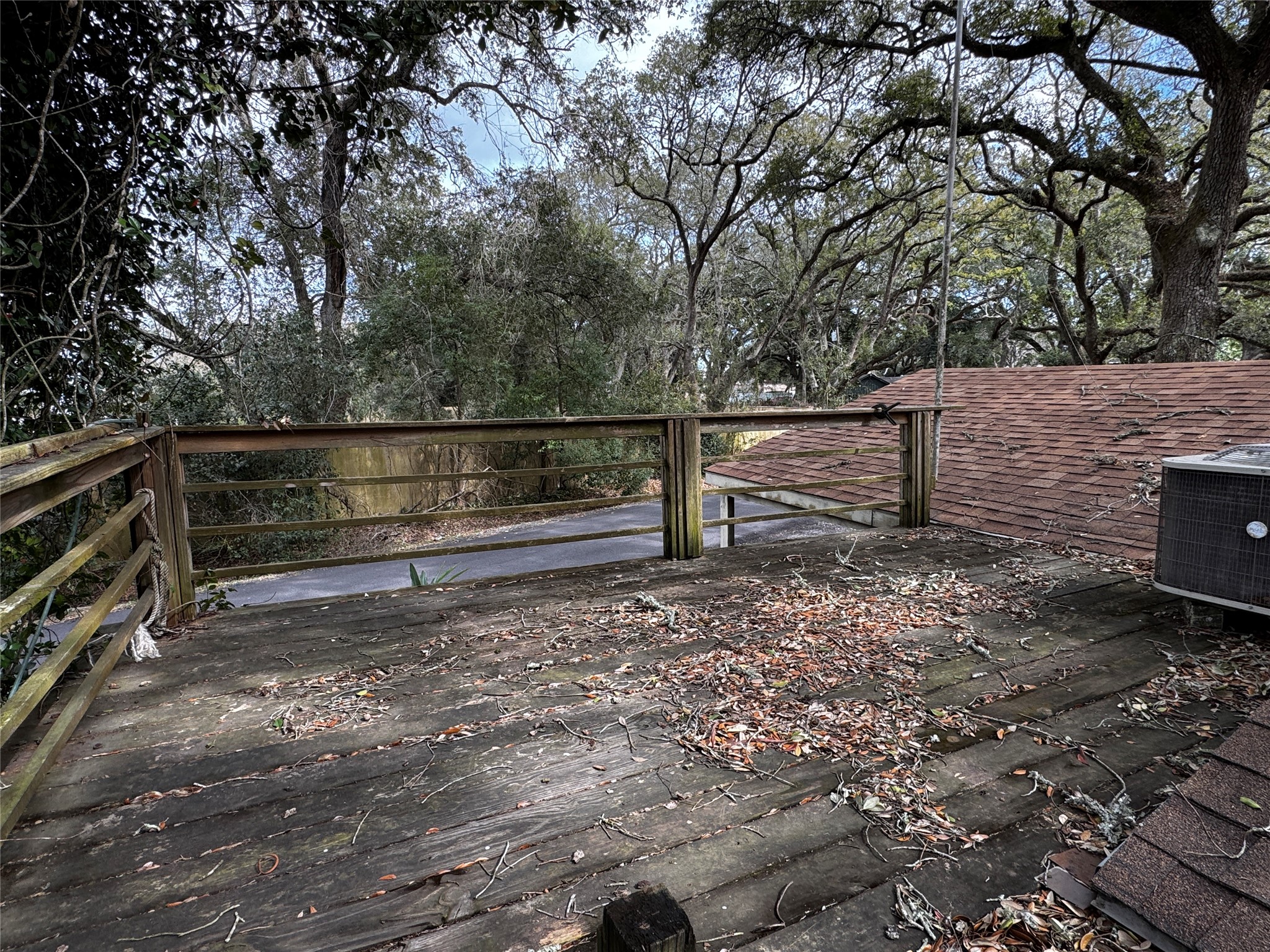 202 Hardy Street Bacliff, TX 77518 - Photo 19 of 21 a view of backyard with wooden fence and large trees