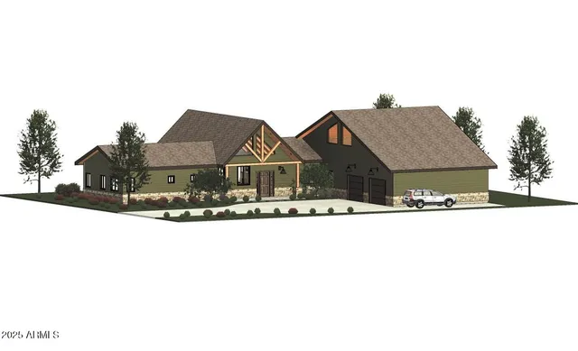 a view of sitting area in front of house