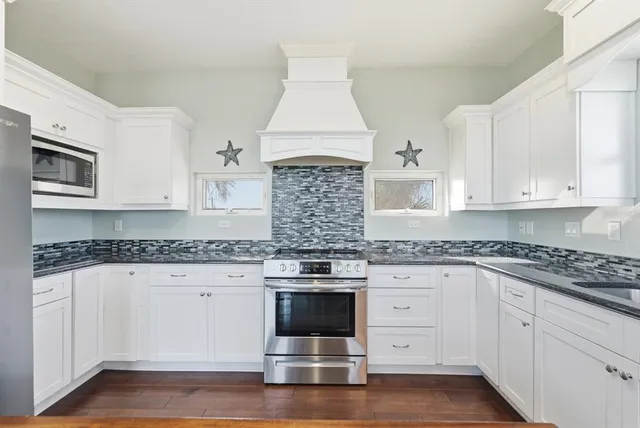 a view of a building from a balcony