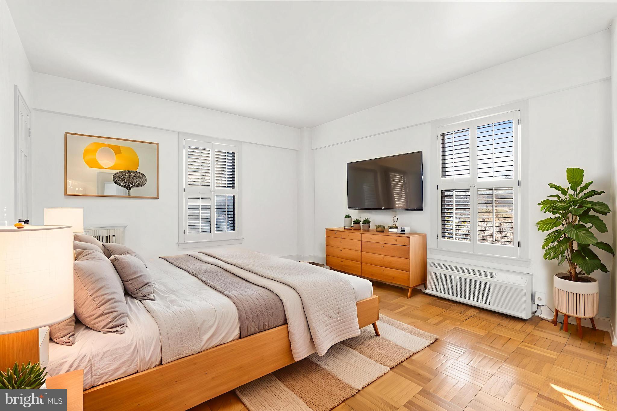 2500 Q Street Northwest, Unit 214 Washington, DC 20007 - Photo 6 of 18 Bright and serene primary bedroom