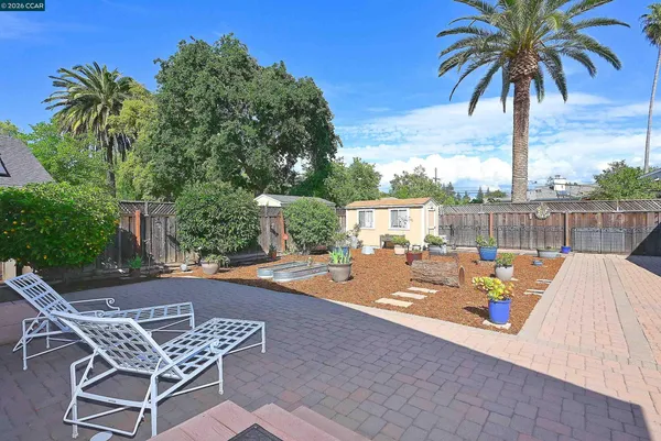 a front view of a house with patio