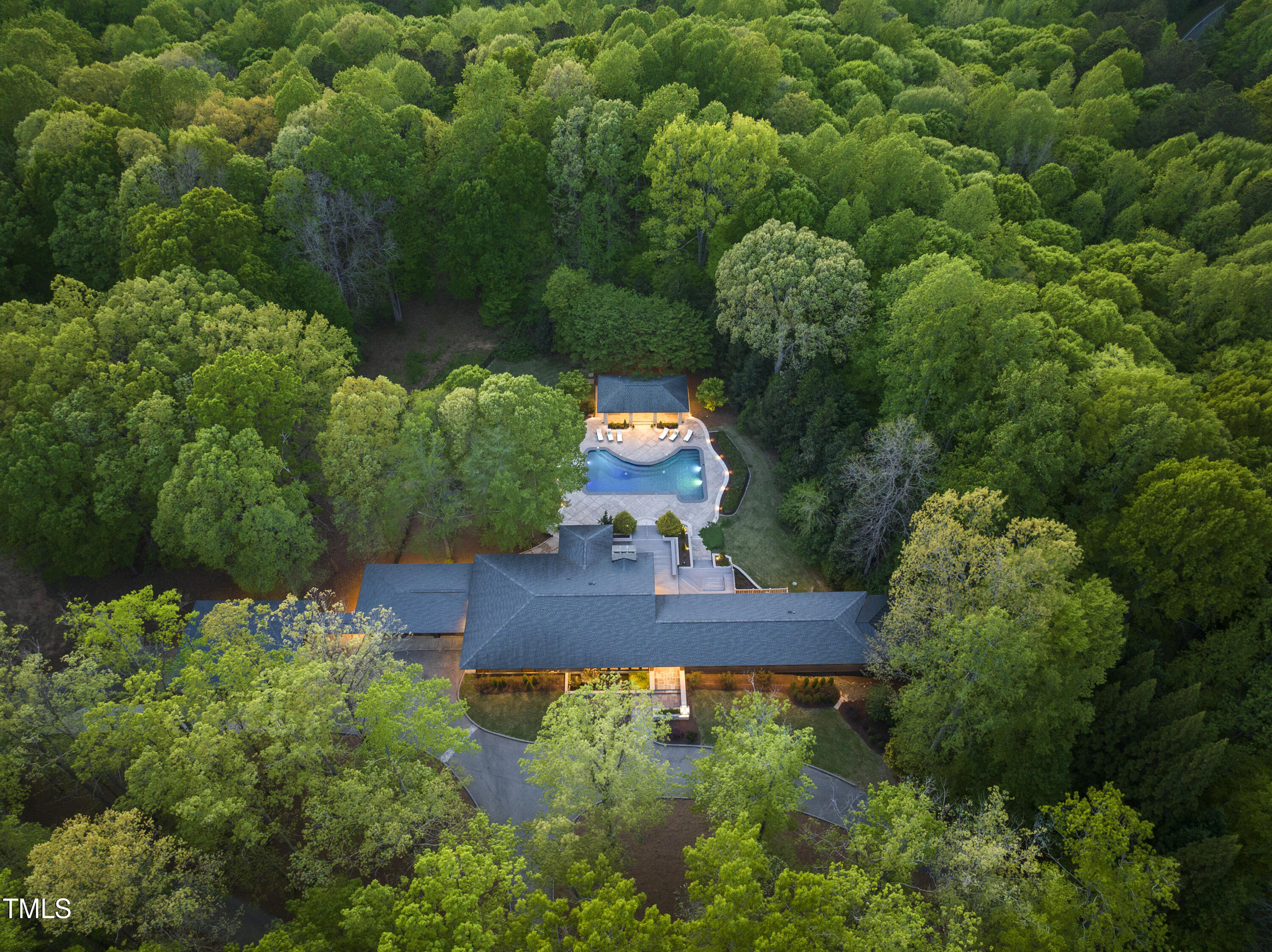 13725 New Light Road Raleigh, NC 27614 - Photo 9 of 57 an aerial view of a house with yard outdoor seating and entertaining space
