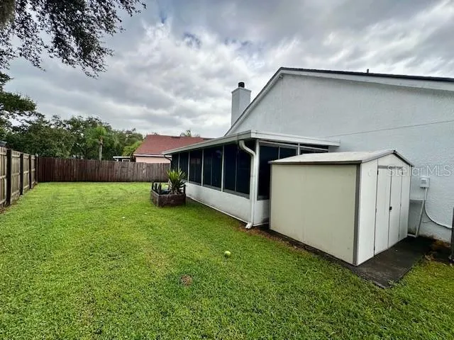 a house view with a garden space