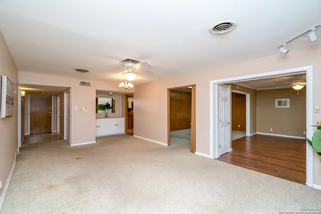 wooden floor and windows in a room