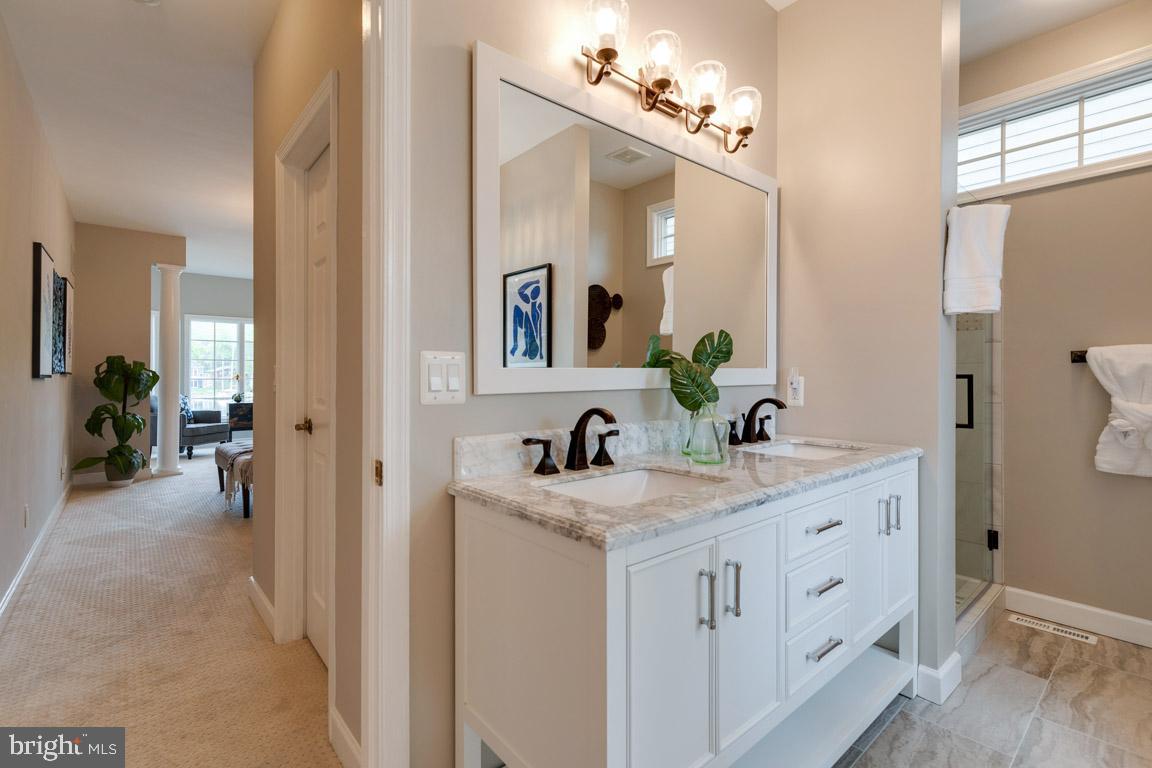 108 Trails End Road Locust Grove, VA 22508 - Photo 26 of 54 Remodeled master bath with marble double vanity