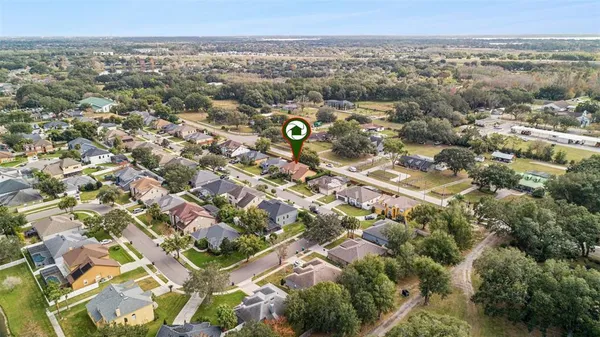 an aerial view of multiple house