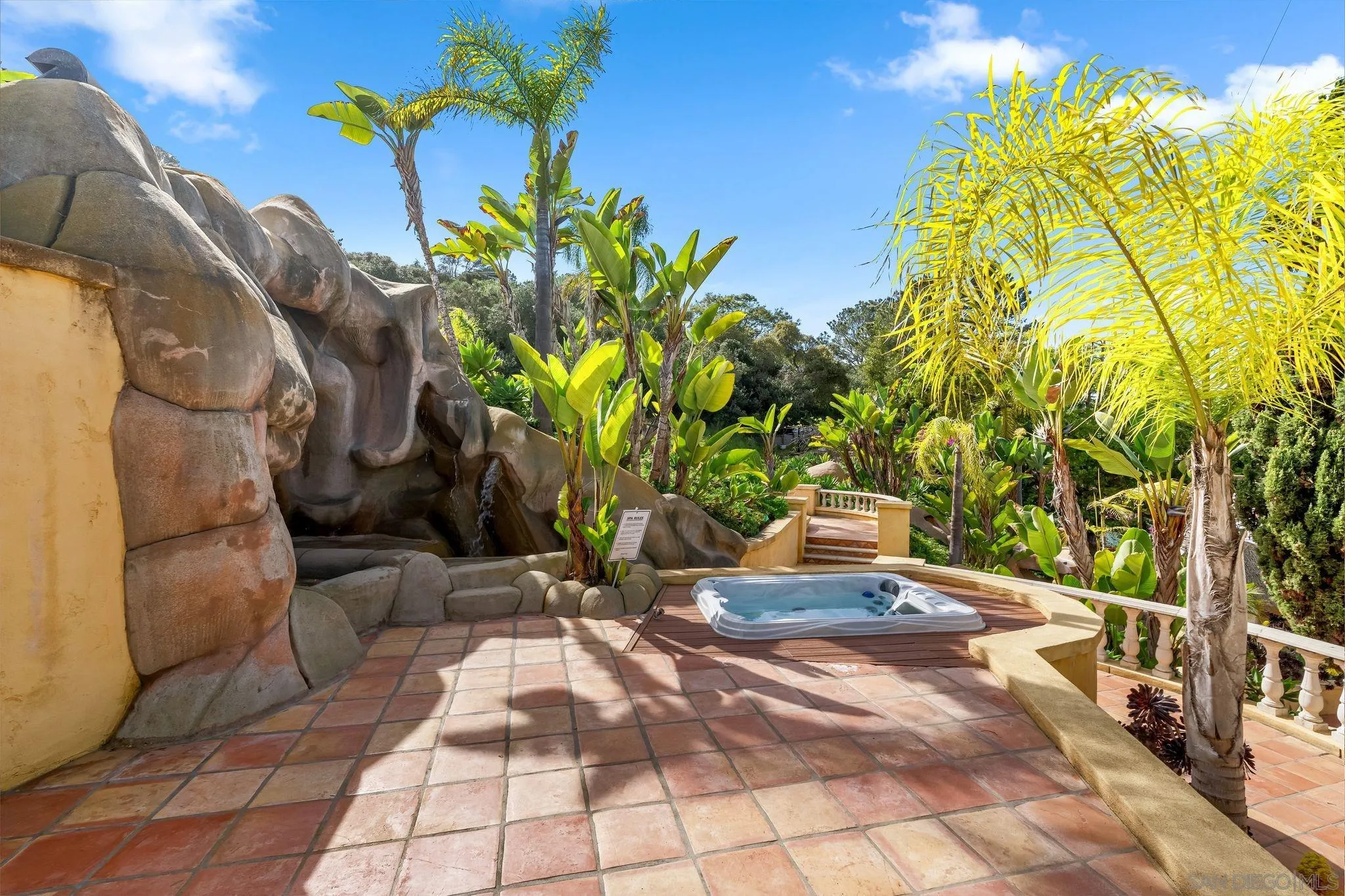 2969 Racetrack View Drive Del Mar, CA 92014 - Photo 47 of 59 a view of a yard with plants and wooden fence