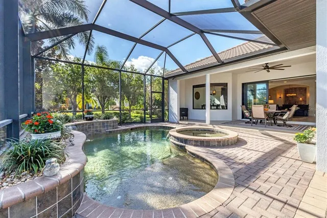 an aerial view of residential house with outdoor space