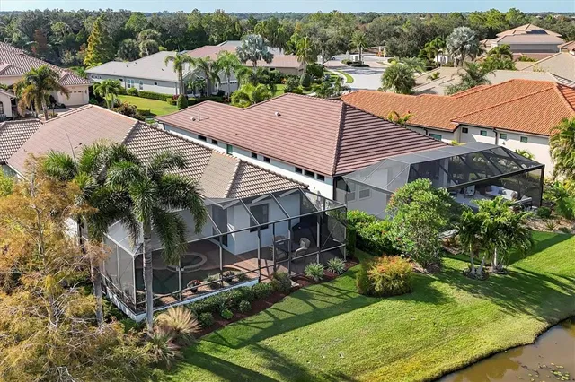 an aerial view of multiple house