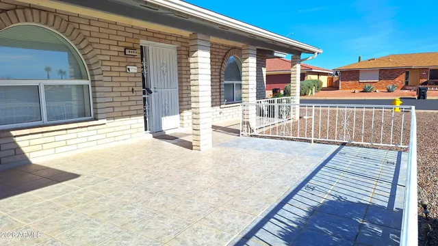 a view of a house with a balcony