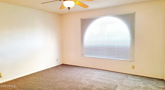 an empty room with a window