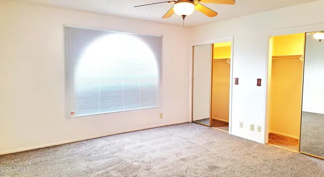 an empty room with window