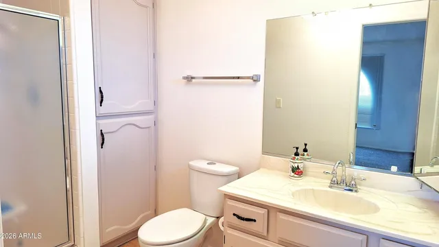 a bathroom with a sink toilet and vanity
