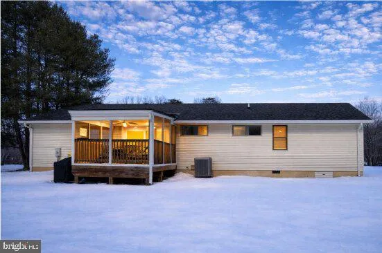 a view of a backyard of a house with a mountain