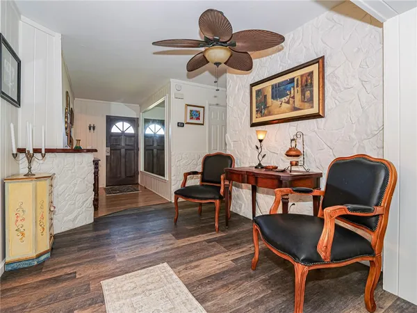 a outdoor space with furniture