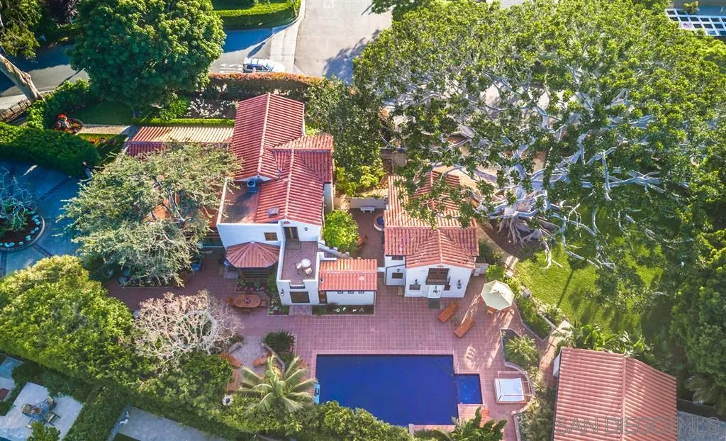 901 Highland Avenue Del Mar, CA 92014 - Photo 4 of 25 an aerial view of a house with a yard and lake view