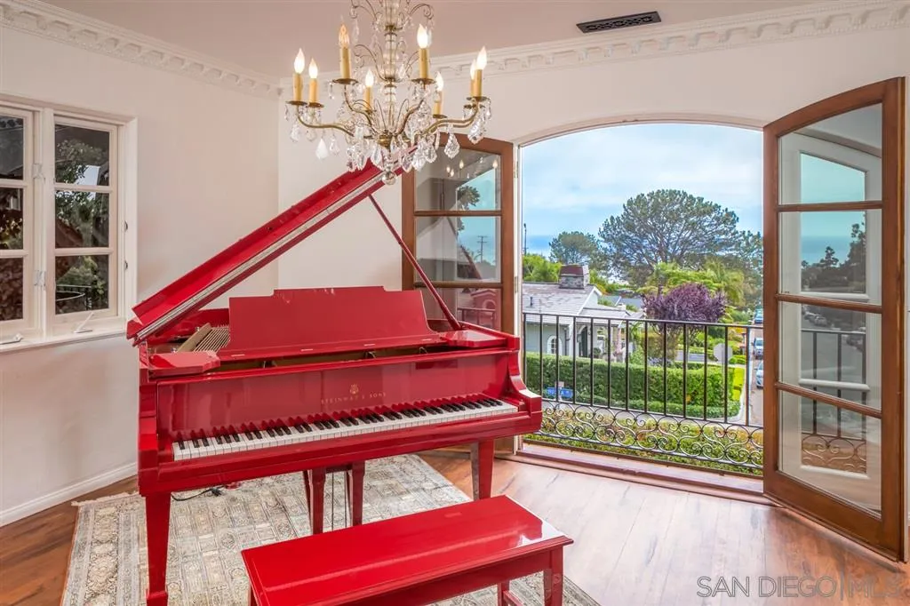 901 Highland Avenue Del Mar, CA 92014 - Photo 10 of 25 a room with musical instrument pool table and windows