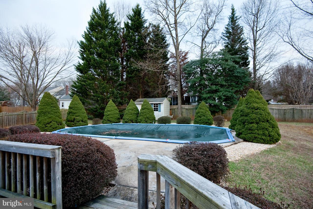 View of In Ground Pool from deck.