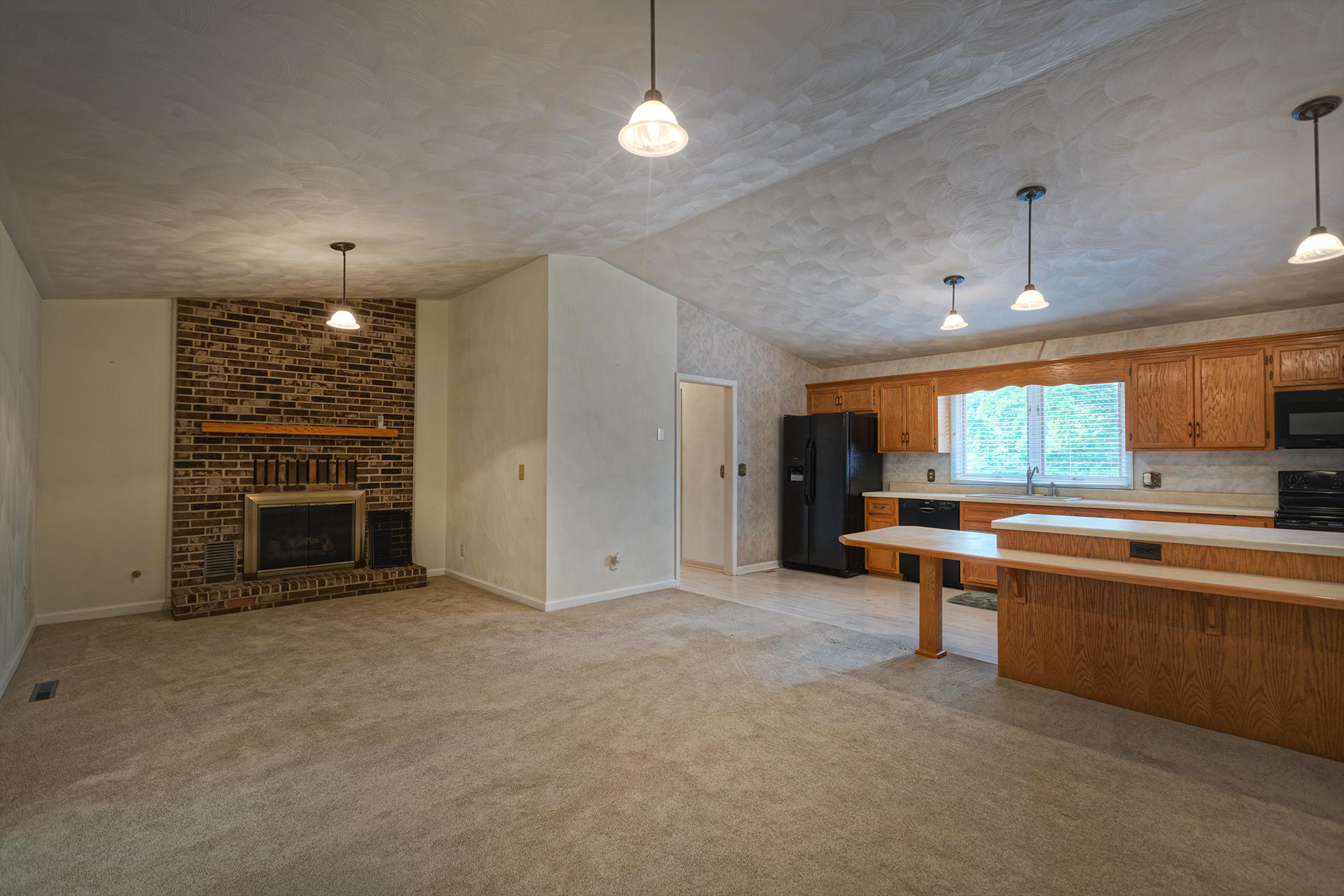 4925 Grape Tree Lane Roanoke, VA 24018 - Photo 7 of 27 an empty room with chandelier fan and windows
