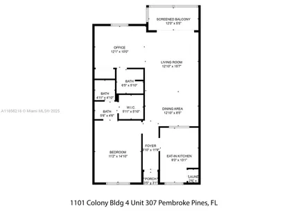 $164,900 | 1101 Colony Point Circle, Unit 307, Pembroke Pines, FL 33026